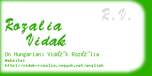 rozalia vidak business card